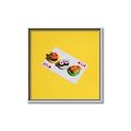 Picture of Sushi Selection on a Playing Card _GroupedProduct_Square_Canvas_Framed_
