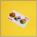 Picture of Sushi Selection on a Playing Card _GroupedProduct_Square_Canvas_Framed_