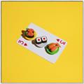 Picture of Sushi Selection on a Playing Card _GroupedProduct_Square_Canvas_Framed_