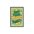 Picture of Easy Peasy Lemon Squeezy Typography Poster _GroupedProduct_Rectangle_Portrait_Canvas_Framed_