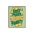 Picture of Easy Peasy Lemon Squeezy Typography Poster _GroupedProduct_Rectangle_Portrait_Canvas_Framed_