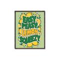 Picture of Easy Peasy Lemon Squeezy Typography Poster _GroupedProduct_Rectangle_Portrait_Canvas_Framed_