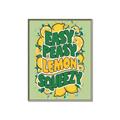 Picture of Easy Peasy Lemon Squeezy Typography Poster _GroupedProduct_Rectangle_Portrait_Canvas_Framed_