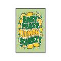 Picture of Easy Peasy Lemon Squeezy Typography Poster _GroupedProduct_Rectangle_Portrait_Canvas_Framed_