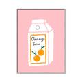 Picture of Orange Juice Poster _GroupedProduct_Rectangle_Portrait_Canvas_Framed_