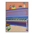 Picture of Retro Style Piano _GroupedProduct_Rectangle_Portrait_Canvas_Framed_