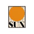 Picture of Sun Typography Poster _GroupedProduct_Rectangle_Portrait_Canvas_Framed_