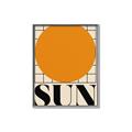Picture of Sun Typography Poster _GroupedProduct_Rectangle_Portrait_Canvas_Framed_