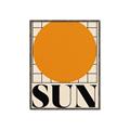 Picture of Sun Typography Poster _GroupedProduct_Rectangle_Portrait_Canvas_Framed_