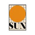 Picture of Sun Typography Poster _GroupedProduct_Rectangle_Portrait_Canvas_Framed_