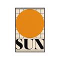 Picture of Sun Typography Poster _GroupedProduct_Rectangle_Portrait_Canvas_Framed_