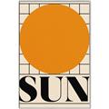 Picture of Sun Typography Poster _GroupedProduct_Rectangle_Portrait_Canvas_Framed_