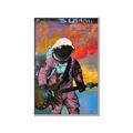 Picture of Retro Spaceman with Guitar Poster _GroupedProduct_Rectangle_Portrait_Canvas_Framed_