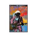 Picture of Retro Spaceman with Guitar Poster _GroupedProduct_Rectangle_Portrait_Canvas_Framed_