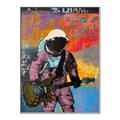 Picture of Retro Spaceman with Guitar Poster _GroupedProduct_Rectangle_Portrait_Canvas_Framed_