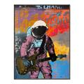 Picture of Retro Spaceman with Guitar Poster _GroupedProduct_Rectangle_Portrait_Canvas_Framed_