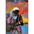 Picture of Retro Spaceman with Guitar Poster _GroupedProduct_Rectangle_Portrait_Canvas_Framed_