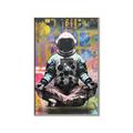 Picture of Retro Spaceman Poster _GroupedProduct_Rectangle_Portrait_Canvas_Framed_