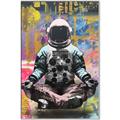 Picture of Retro Spaceman Poster _GroupedProduct_Rectangle_Portrait_Canvas_Framed_