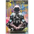 Picture of Retro Spaceman Poster _GroupedProduct_Rectangle_Portrait_Canvas_Framed_