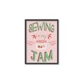 Picture of Sewing is my Jam Typography Poster _GroupedProduct_Rectangle_Portrait_Canvas_Framed_