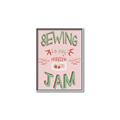 Picture of Sewing is my Jam Typography Poster _GroupedProduct_Rectangle_Portrait_Canvas_Framed_