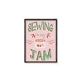 Picture of Sewing is my Jam Typography Poster _GroupedProduct_Rectangle_Portrait_Canvas_Framed_