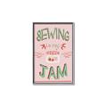 Picture of Sewing is my Jam Typography Poster _GroupedProduct_Rectangle_Portrait_Canvas_Framed_