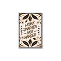 Picture of Work Smarter Not Harder Typography Poster _GroupedProduct_Rectangle_Portrait_Canvas_Framed_