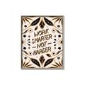 Picture of Work Smarter Not Harder Typography Poster _GroupedProduct_Rectangle_Portrait_Canvas_Framed_
