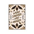 Picture of Work Smarter Not Harder Typography Poster _GroupedProduct_Rectangle_Portrait_Canvas_Framed_