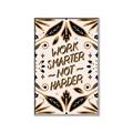 Picture of Work Smarter Not Harder Typography Poster _GroupedProduct_Rectangle_Portrait_Canvas_Framed_
