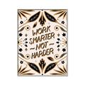 Picture of Work Smarter Not Harder Typography Poster _GroupedProduct_Rectangle_Portrait_Canvas_Framed_