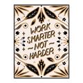 Picture of Work Smarter Not Harder Typography Poster _GroupedProduct_Rectangle_Portrait_Canvas_Framed_