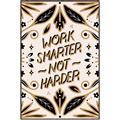 Picture of Work Smarter Not Harder Typography Poster _GroupedProduct_Rectangle_Portrait_Canvas_Framed_