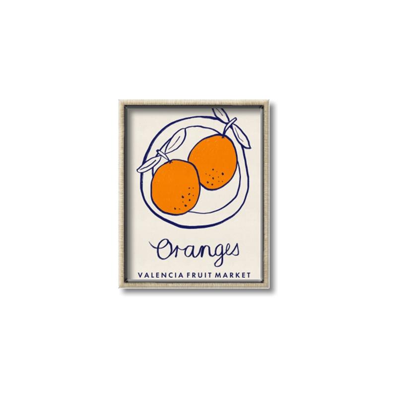Picture of Food Art - Oranges Valencia Fruit Market _GroupedProduct_Rectangle_Portrait_Canvas_Framed_