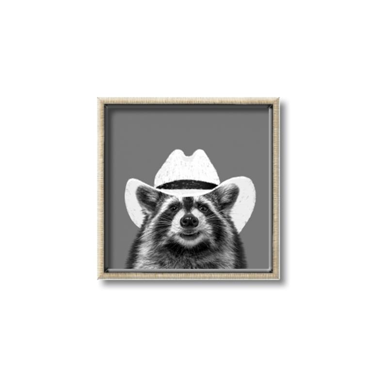 Picture of Wyatt The Cowboy Raccoon _GroupedProduct_Square_Canvas_Framed_