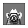 Picture of Wyatt The Cowboy Raccoon _GroupedProduct_Square_Canvas_Framed_