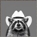 Picture of Wyatt The Cowboy Raccoon _GroupedProduct_Square_Canvas_Framed_