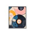 Picture of Retro Vinyl Records Poster _GroupedProduct_Rectangle_Portrait_Canvas_Framed_