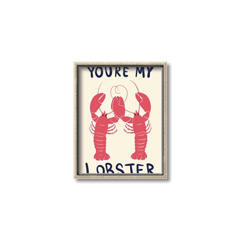 Picture of You are My Lobster Poster _GroupedProduct_Rectangle_Portrait_Canvas_Framed_