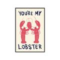 Picture of You are My Lobster Poster _GroupedProduct_Rectangle_Portrait_Canvas_Framed_