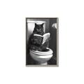 Picture of Plus Size Kitty on the Loo _GroupedProduct_Rectangle_Portrait_Canvas_Framed_