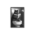 Picture of Plus Size Kitty on the Loo _GroupedProduct_Rectangle_Portrait_Canvas_Framed_