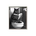 Picture of Plus Size Kitty on the Loo _GroupedProduct_Rectangle_Portrait_Canvas_Framed_
