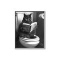 Picture of Plus Size Kitty on the Loo _GroupedProduct_Rectangle_Portrait_Canvas_Framed_