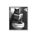 Picture of Plus Size Kitty on the Loo _GroupedProduct_Rectangle_Portrait_Canvas_Framed_