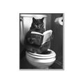 Picture of Plus Size Kitty on the Loo _GroupedProduct_Rectangle_Portrait_Canvas_Framed_