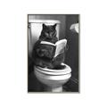 Picture of Plus Size Kitty on the Loo _GroupedProduct_Rectangle_Portrait_Canvas_Framed_