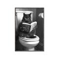 Picture of Plus Size Kitty on the Loo _GroupedProduct_Rectangle_Portrait_Canvas_Framed_